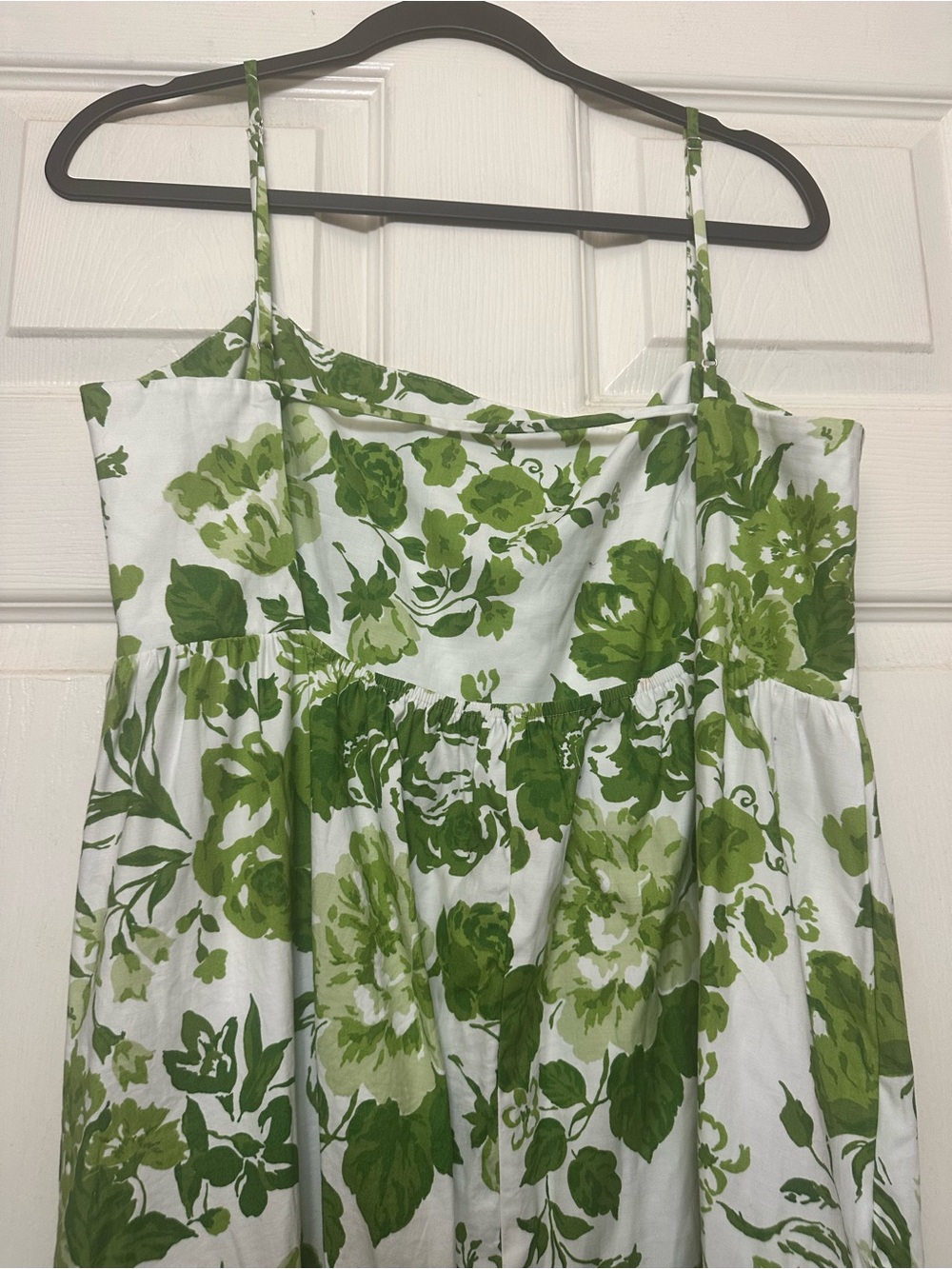 Reformation White Maxi Dress with Green Floral Print - Picture 3 of 8